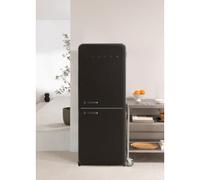 CREATE Réfrigérateur combiné RETRO FRIDGE COMBI 185 401L No Frost 3 étagères 2 tiroirs Noir