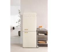 FRIDGE RETRO COMBI - Réfrigérateur Combiné De Style Rétro 401L Blanc Cassé