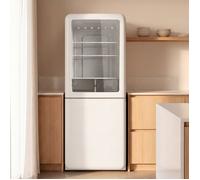 FRIDGE RETRO KNOCK KNOCK 401L - Réfrigérateur combiné No Frost 401 L avec fenêtre de visualisation au style rétro