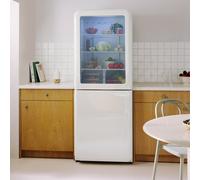 FRIDGE RETRO KNOCK KNOCK 401L - Réfrigérateur Combiné No Frost 401 L Avec Fenêtre De Visualisation Au Style Rétro Blanc