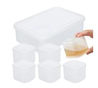 Fridge Storage Containers | Stackable Lidded Food Organizer,Refrigerator Box - for Business Trip Home Outdoor Traveling Indoor School Holidays Men Women Boys Girls Youth Teens, 3.54x2.95 inche