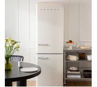 CREATE Réfrigérateur combiné Stylance 330L – style rétro blanc cassé – No-frost