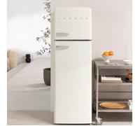 CREATE Réfrigérateur combiné Stylance Top 246L – style rétro – blanc cassé