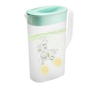 Fridge Water Jar 2500ml, Heat and Cold Resistant Pitcher for Juice, Coffee, Lemonade, Soy Milk, Large Clear Jug with Lid for Refrigerator, Kitchen, Table Use, 5.91x2.95x9.65 Inches