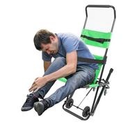 Fridgestea Chaise d'escalier manuelle à 4 roues - 159 kg - Pliante - Avec appui-tête réglable - Pour personnes âgées - Avec ceintures de sécurité pour transport médical - Chaise d'escalier EMS