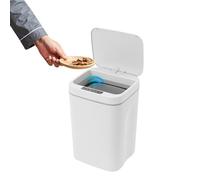 Fridgestea Poubelle intelligente à capteur de 16 l avec lumière LED intégrée, poubelle automatique, sans contact, avec anneau de serrage, multifonctionnelle, avec détecteur de mouvement, pour cuisine