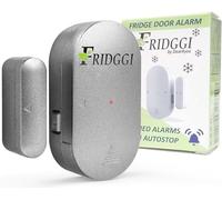 FRIDGGI - Mini Alarme de Porte congélateur et réfrigérateur, Alertes avec délai incrémental à 60, 120 et 180 Secondes, Carillon ou Sirène 80 à 110 DB, Alarme de Porte Ouverte. (Gris)
