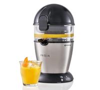 Fridja f900 Presse-agrumes automatique (un bouton pour fonctionner) sans déversement, sans éclaboussures, facile à nettoyer, presse-agrumes orange et pamplemousse pour jus fraîchement pressé, en acier
