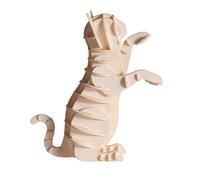 Maquette 3D en papier chat blanc