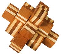Fridolin - 17464 - Puzzle - Casse Tête en Bois Bambou - Le Bloc