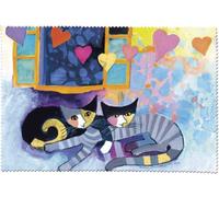 Fridolin 18863 Rosina Wachtmeister Flying Hearts Chiffon de Nettoyage pour Lunettes Mousseline Multicolore 18 x 12,5 x 1 cm