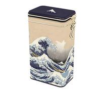 Fridolin 19395 - Boîte de conservation/café en métal avec fermeture à étrier - Volume : environ 1,4 l - Hokusai : Great Wave