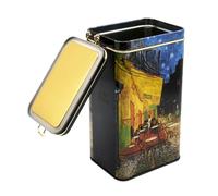 Fridolin 19403 - Boîte de conservation/café en métal avec fermeture à étrier - Volume : env. 1,4 l - Van Gogh : Café de nuit