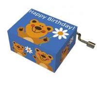 Fridolin - 58401 - Boîte à Musique - Ours avec Fleur - Bon Anniversaire