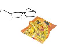 Fridolin Chiffon de nettoyage pour lunettes - Motif : Gustav Klimt Le Baiser - Microfibre, Composition : 80 % polyester, 20 % polyamide - Dimensions : 18 x 12,5 cm