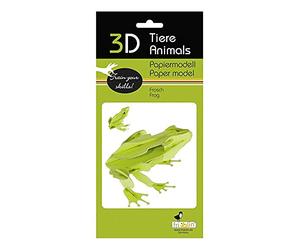 Fridolin Modèle de papier 3D grenouille - Kit de bricolage - Modélisme et Puzzle - Enfant - Adulte - Non pliant