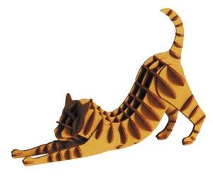 Fridolin Modèle en papier 3D - Chat rouge-marron