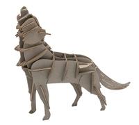 Fridolin Modèle en papier 3D, loup, 11 x 9,5 cm