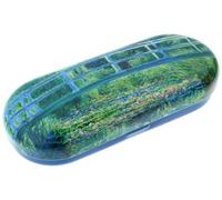 Fridolin Monet Étui à lunettes en métal Motif étang avec pont, multicolore, taille unique
