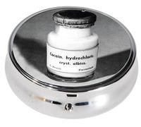 Fridolin Sigmund Freud 19957 Boîte à pilules médicale en métal 3 compartiments avec miroir Ø 6 cm