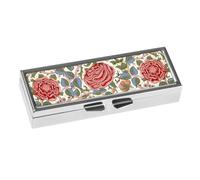 Fridolin William Morris 19977 Pilulier avec miroir pour 7 jours Motif roses