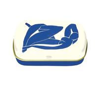 FridolinEdition Boîte à pilules, boîte à bonbons en métal, bleu nude, dimensions : 6,3 x 2,8 x 6,6 cm