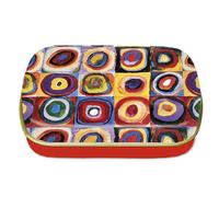 FridolinEdition Boîte à pilules, boîte à bonbons en métal - Kandinsky - Étude de couleur - Dimensions : 6,3 x 2,8 x 6,6 cm