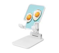 Fried Eggs Support pliable pour téléphone portable à angle réglable en hauteur Compatible avec tous les smartphones Blanc
