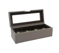 Ecrin 4 montres, Bond V2, gris intérieur marron, vitré - Gris -