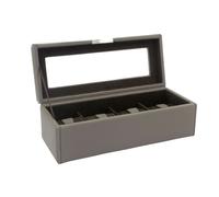 Ecrin 4 montres, Bond V2, gris intérieur marron, vitré - Gris -