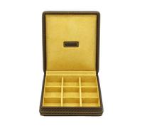 Friedrich 23. Boite à boutons de manchette. , Carbone. Marron - Uni -