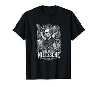 Friedrich Nietzsche Devenez Qui Vous êtes T-Shirt Graphique avec Valeur, Homme, Noir, M