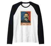 Friedrich Nietzsche Philosophe Allemand Portrait rétro Manche Raglan