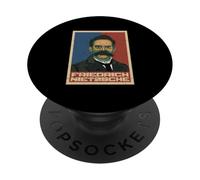 Friedrich Nietzsche Philosophe Allemand Portrait rétro PopSockets PopGrip Adhésif