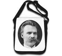 Friedrich Nietzsche Sac à bandoulière avec photo philosophe allemand Blanc