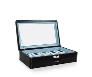 Friedrich23 Coffret Bond pour 10 Montres Avec Fenêtre - Noir