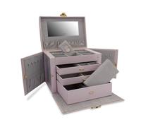 Friedrich23 Estuche de joyería Croco Jumbo - Gris claro - Rose / Rose