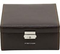 Friedrich23 - Montres valise, Bond, synthetique fin, 6 montres, brun 20069-3