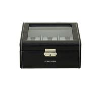 Friedrich23 - Montres valise, Bond, synthetique fin, 6 montres, noir 20085-2