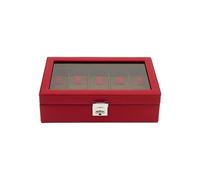 Friedrich23 - Montres valise, Cordoba, cuir, 10 montres, rouge 26215-4