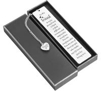 Friend Bookmark for Women Book Lovers Gifts Friendship Bookmarks Metal Book Marker for Reading Women Best Friend Gifts for Besties BFF Long Distance Friendship Present Reader Book Club Gifts