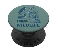 Friend to Wildlife Conservation Nature Lover Animal Lover Eco PopSockets PopGrip Adhésif