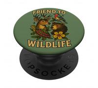 Friend to Wildlife Conservation Nature Lover Animal Lover Eco PopSockets PopGrip Adhésif