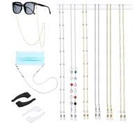 Frienda 6 Pièces Chaînes de Lunettes cordon lunettes femme Élégant Retenue de Lunettes Perles Support de Sangle de Lunettes