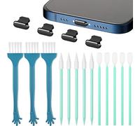 Frienda Bouchon Anti-Poussière en Métal Compatible avec iPhone 12 Mini/12/12 Pro/12 Pro Max/13/13pro/13pro Max Kit de Brosses de Nettoyage pour Port Haut-Parleur Récepteur de Téléphone