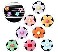 Frienda Lot de 8 désodorisants en forme de marguerite pour voiture - Accessoires de décoration d'intérieur pour femmes et filles - Couleurs vives
