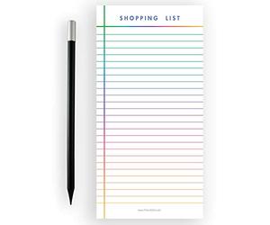 Friendly Fox Bloc-note magnétique pour liste de courses, 1 pièce, pour réfrigérateur, doté de 50 listes de courses et d’un stylo magnétique