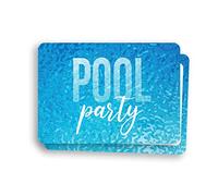 Friendly Fox Invitation à la piscine - 12 cartes d'invitation pour fête à la piscine, anniversaire, garçon, fille, adolescent - Invitation à la piscine, Aqua Park ou Beach Club