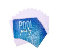 Friendly Fox Lot de 12 cartes d'invitation à une fête au bord de la piscine pour enfants, garçons, filles, adolescents, invitation à la piscine, parc aquatique ou club de plage