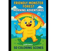 Friendly Monster Forest: Morning Adventures: Adorable Monster Coloring Book | Big, Simple Pictures of Happy Forest Creatures, Bunnies & Magic for Toddlers, Preschool & Kindergarten Ages 2-5